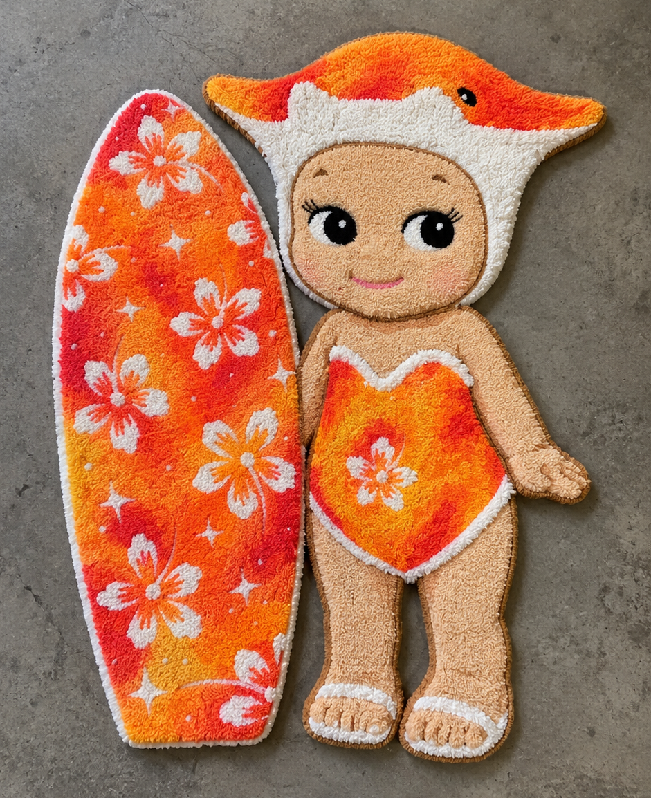 Orange Surfer Sonny Angel Rug