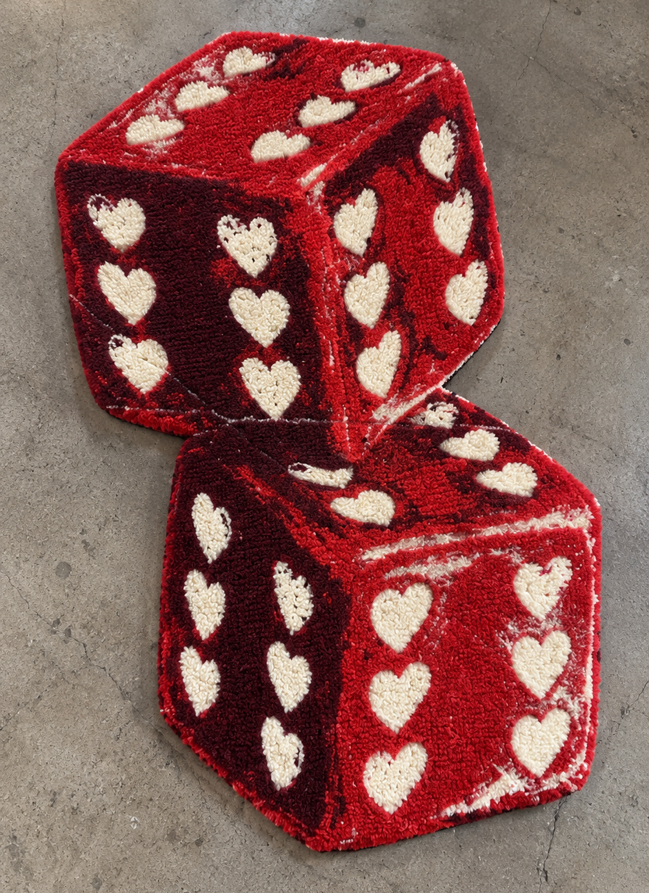 Heart Dice Rug