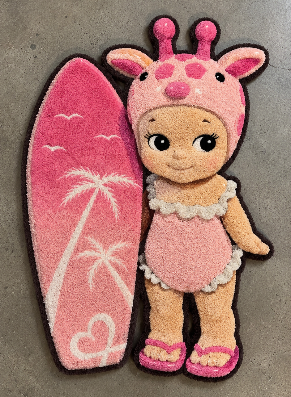 Pink Giraffe Sonny Angel Rug