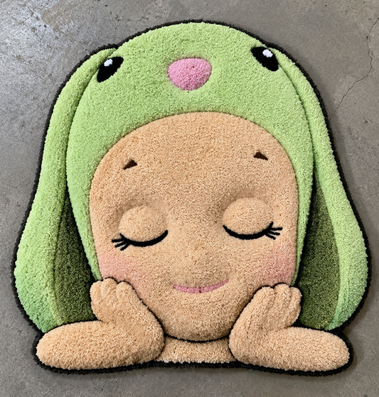 Green Bunny Sonny Angel Rug