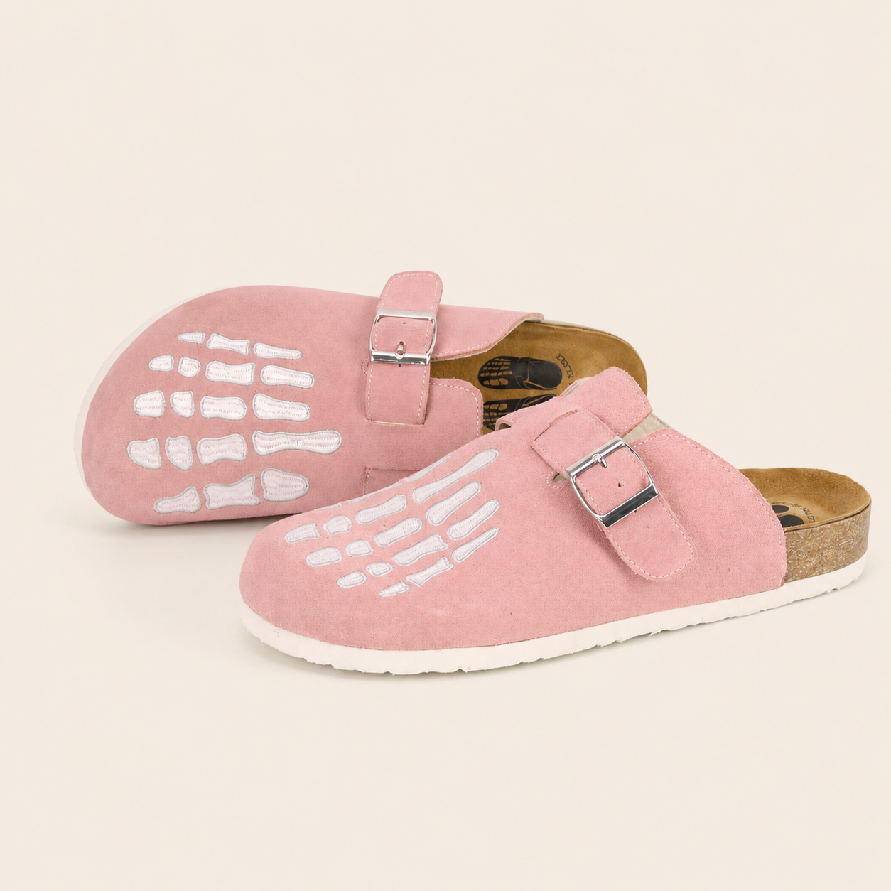 Pink Skeleton Clogs
