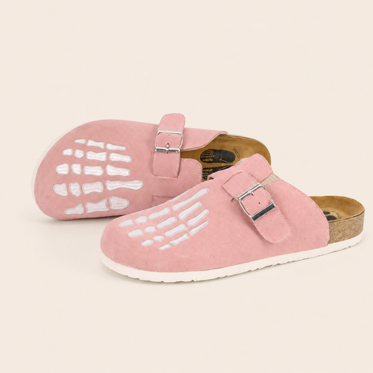 Pink Skeleton Clogs