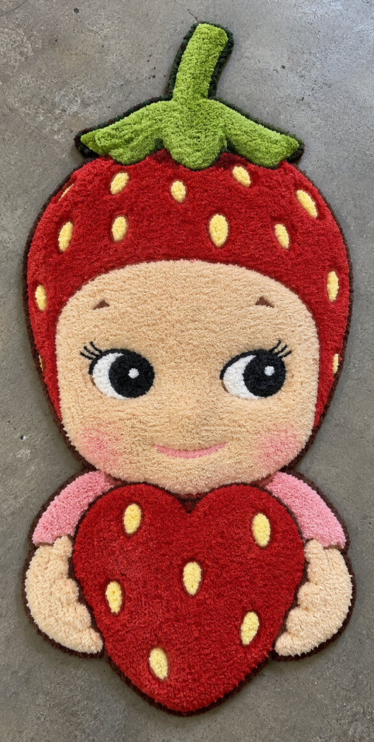 Strawberry Heart Sonny Angel Rug