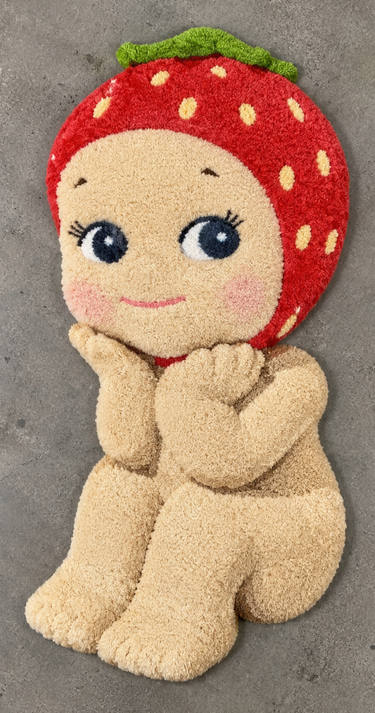 Seated Strawberry Sonny Angel Rug