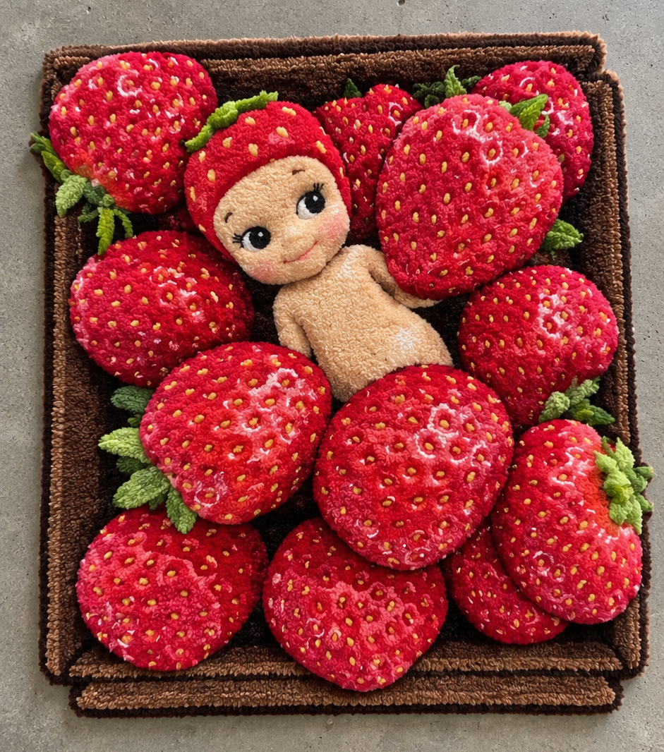 Strawberry Basket Sonny Angel Rug