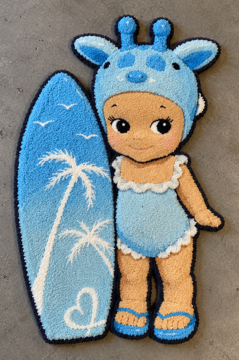 Blue Giraffe Sonny Angel Rug