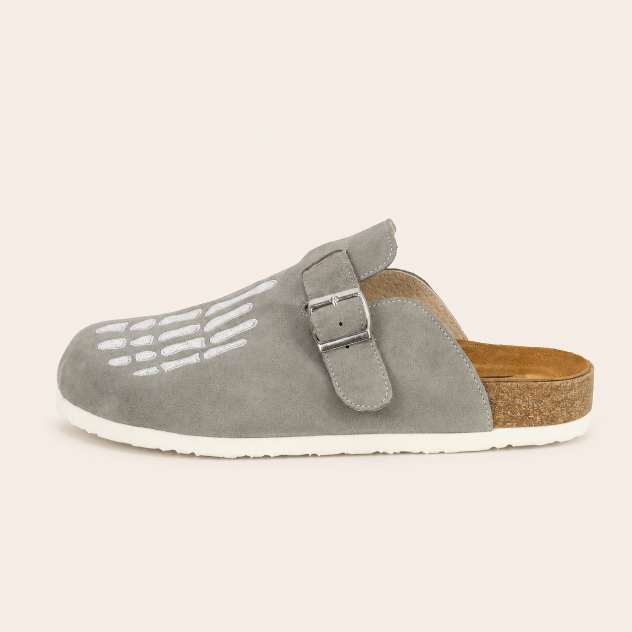 Grey Skeleton Clogs